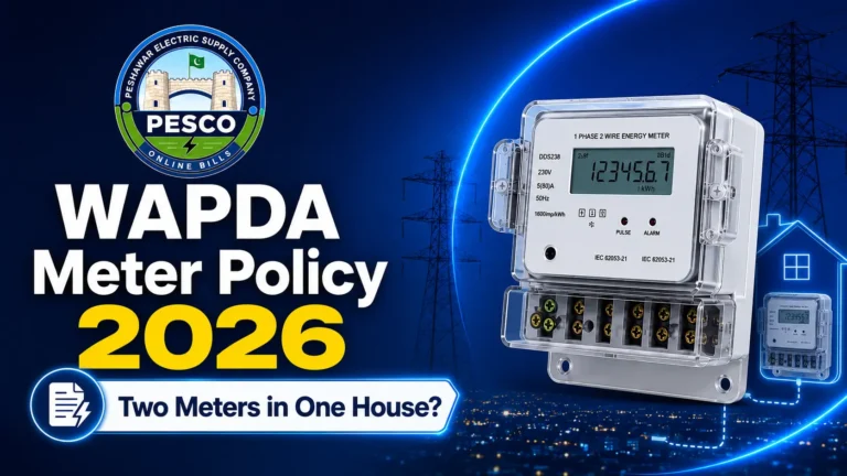 New WAPDA electricity meter policy 2026 explaining whether one house can have two electricity meters in Pakistan
